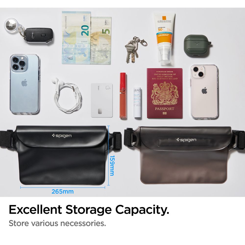 VODOTESNÉ PUZDRO SPIGEN A620 UNIVERSAL WATERPROOF WAIST BAG BLACK