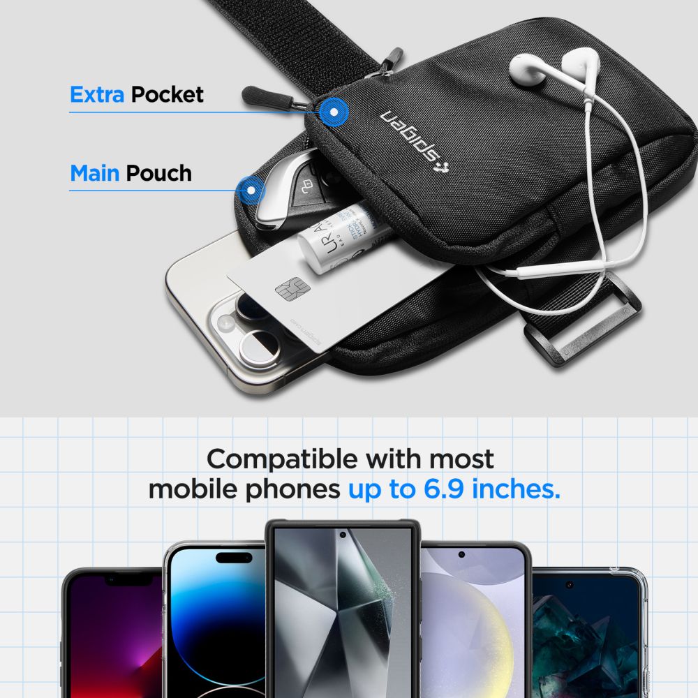 SPORTSKA  ZA RAME SPIGEN A702 DYNAMIC SHIELD ARMBAND CRNA