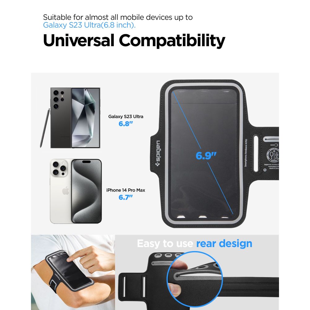SPORTSKA  ZA RAME SPIGEN A703 DYNAMIC SHIELD ARMBAND CRNA