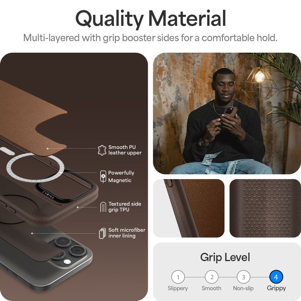 KRYT SPIGEN CYRILL KAJUK MAG MAGSAFE IPHONE 16 PRO SADDLE BROWN