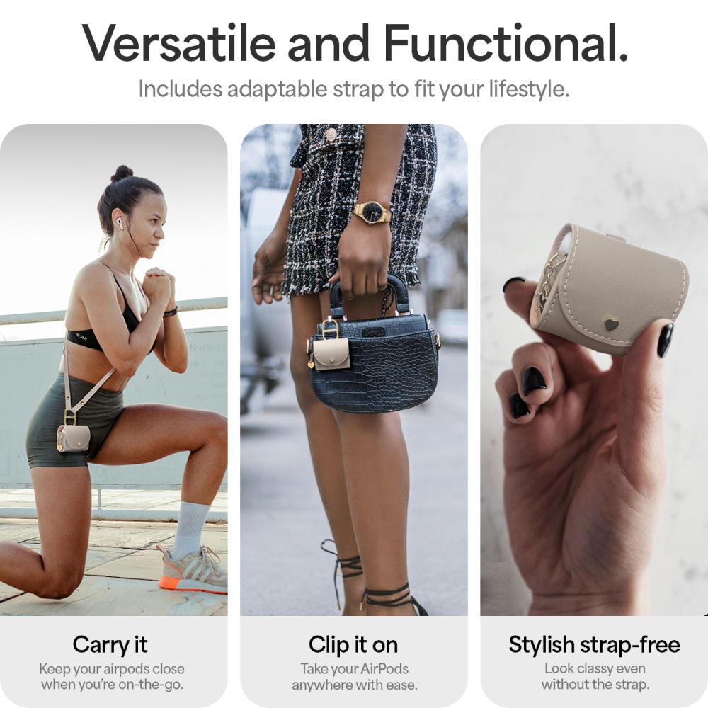 PUZDRO SPIGEN CYRILL MINI BAG APPLE AIRPODS 4 DARK BEIGE