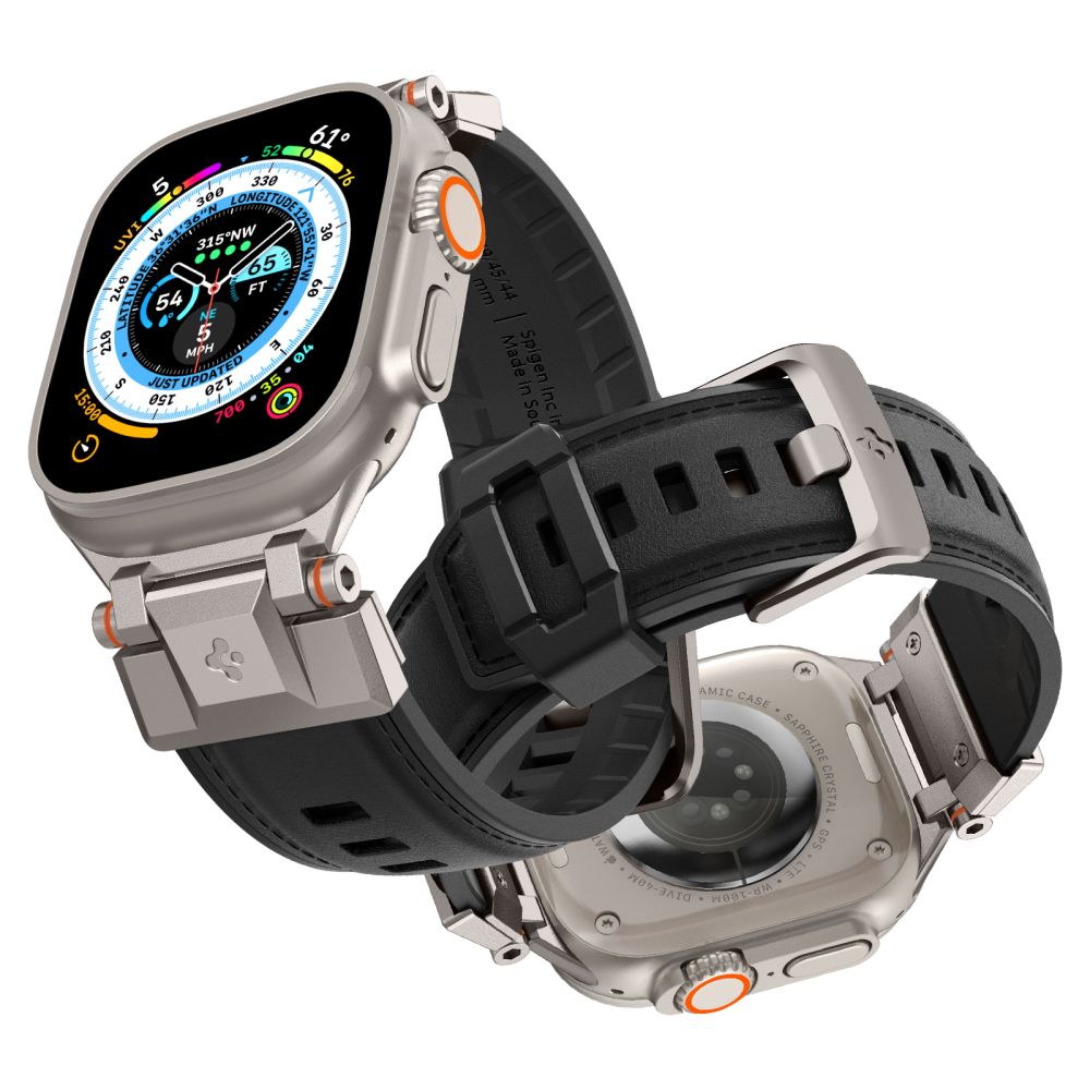 REMIENOK SPIGEN DURAPRO ARMOR PU APPLE WATCH 6 / 7 / 8 / 9 / 10 / SE / ULTRA 1 / 2 (44 / 45 / 46 / 49 MM) BLACK