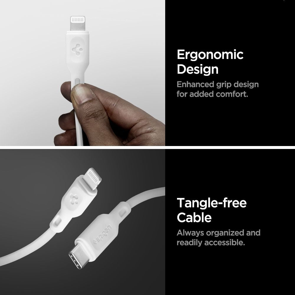 SPIGEN DURASYNC MFI KABEL ZA SVJETLO 2-PACK 100CM BIJELI