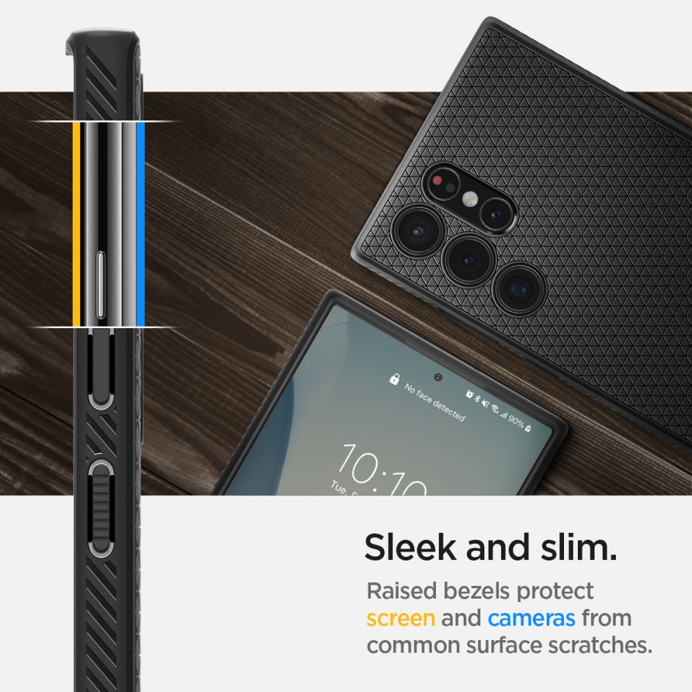 KRYT SPIGEN LIQUID AIR GALAXY S22 ULTRA MATTE BLACK