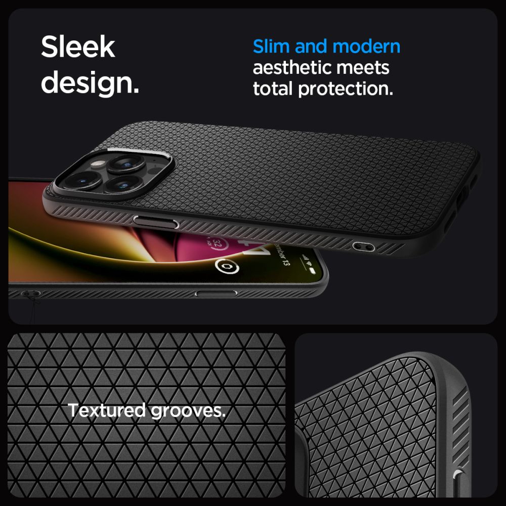 KRYT SPIGEN LIQUID AIR IPHONE 15 PRO MAX MATTE BLACK