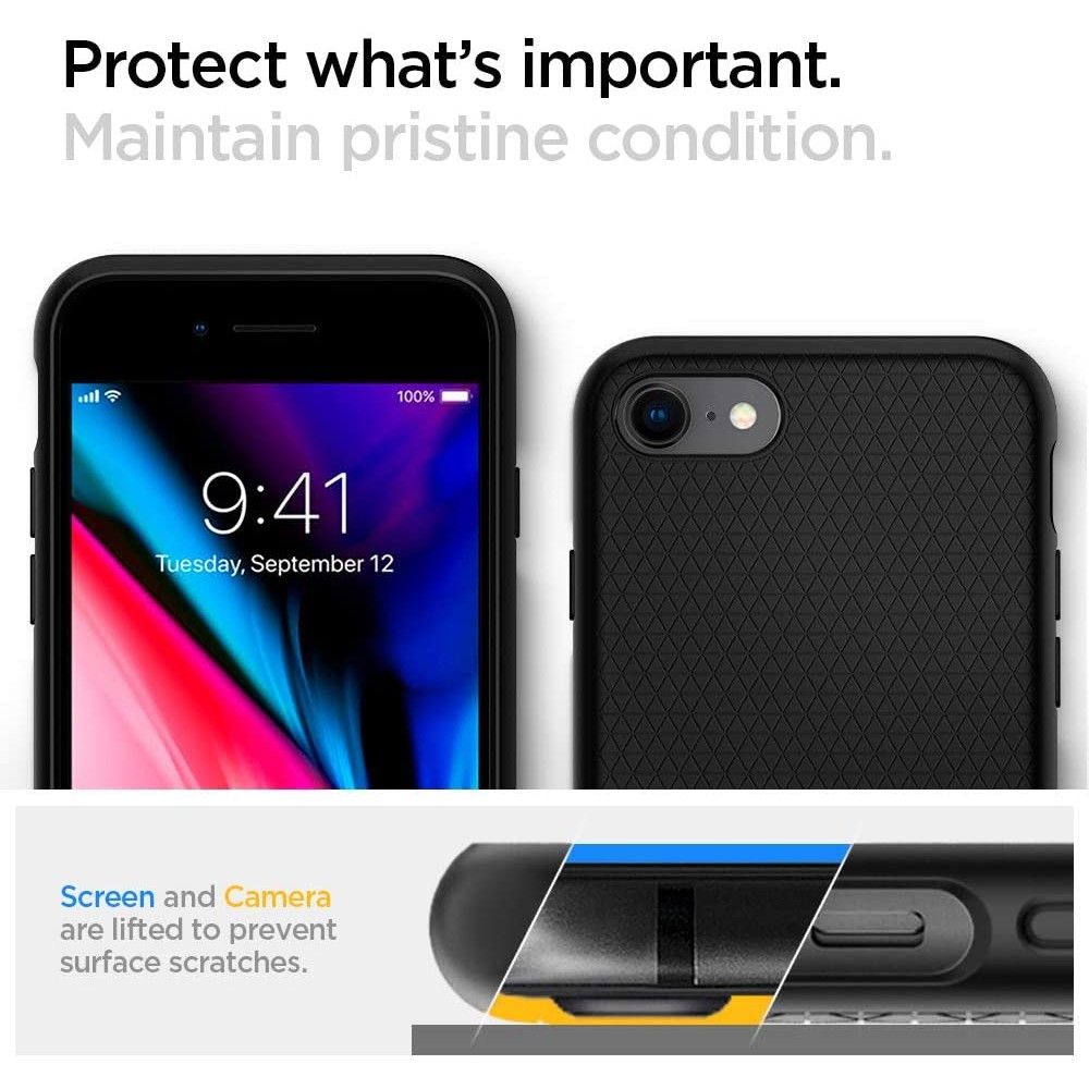 KRYT SPIGEN LIQUID AIR IPHONE 7/8/SE 2020 / SE 2022 BLACK