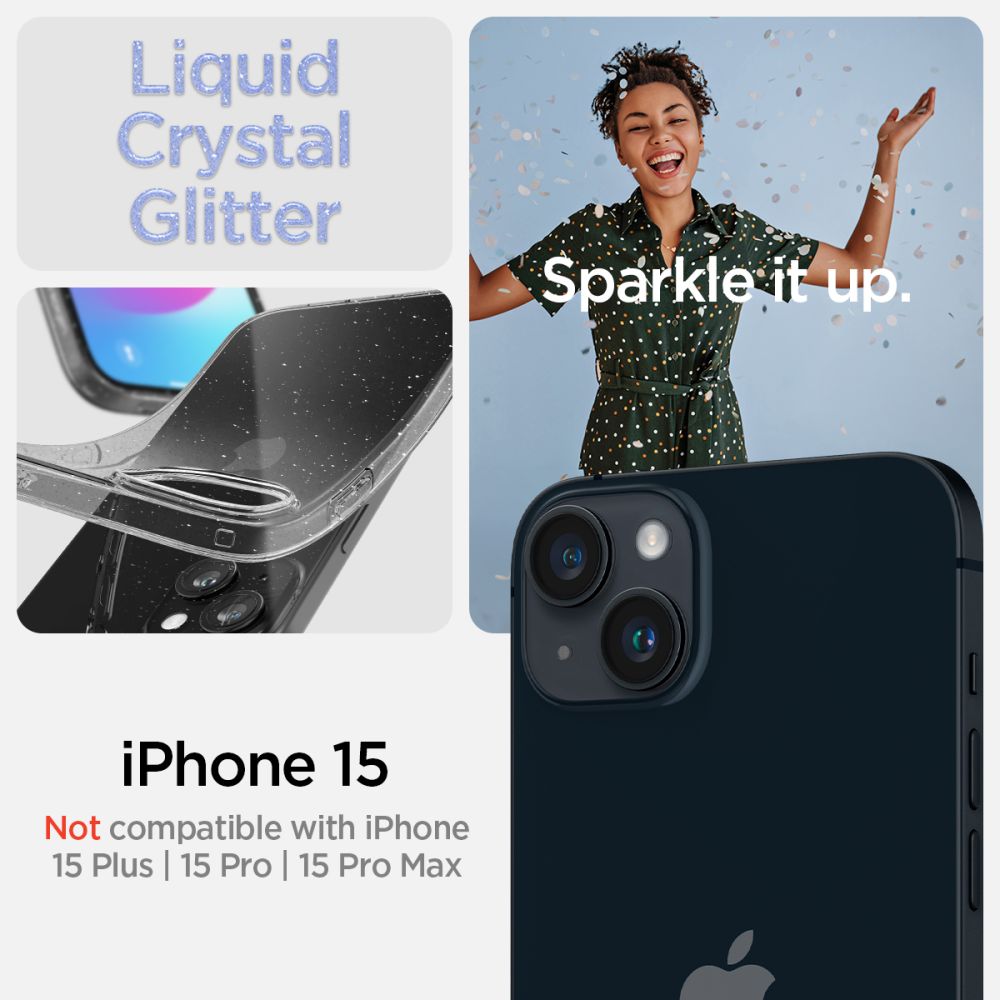 KRYT SPIGEN LIQUID CRYSTAL IPHONE 15 GLITTER CRYSTAL