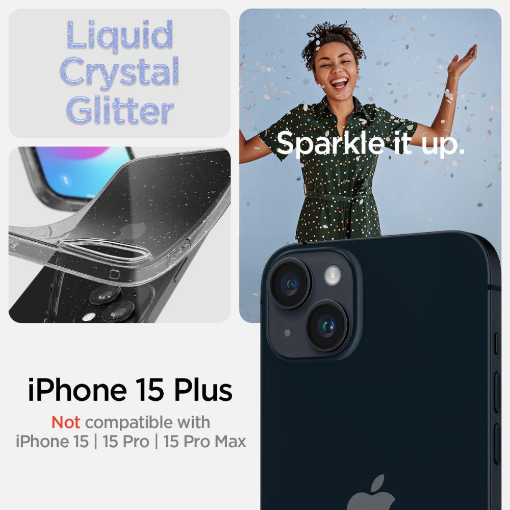 KRYT SPIGEN LIQUID CRYSTAL IPHONE 15 PLUS GLITTER CRYSTAL