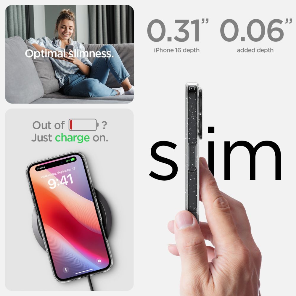 KRYT SPIGEN LIQUID CRYSTAL IPHONE 16 GLITTER CRYSTAL