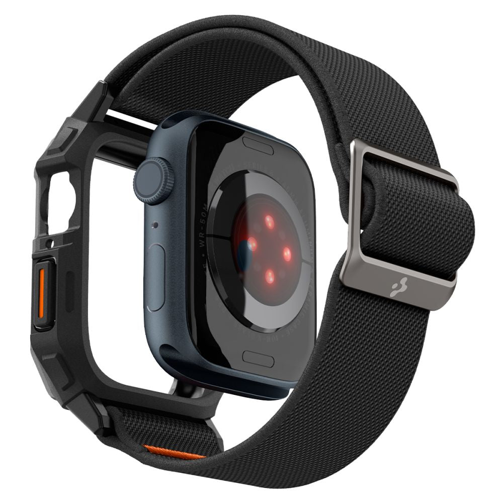 REMEN S MASKOM ZA APPLE WATCH 4 / 5 / 6 / 7 / 8 / 9 / SE 44 / 45 MM SPIGEN LITE FIT "PRO" MATTE BLACK