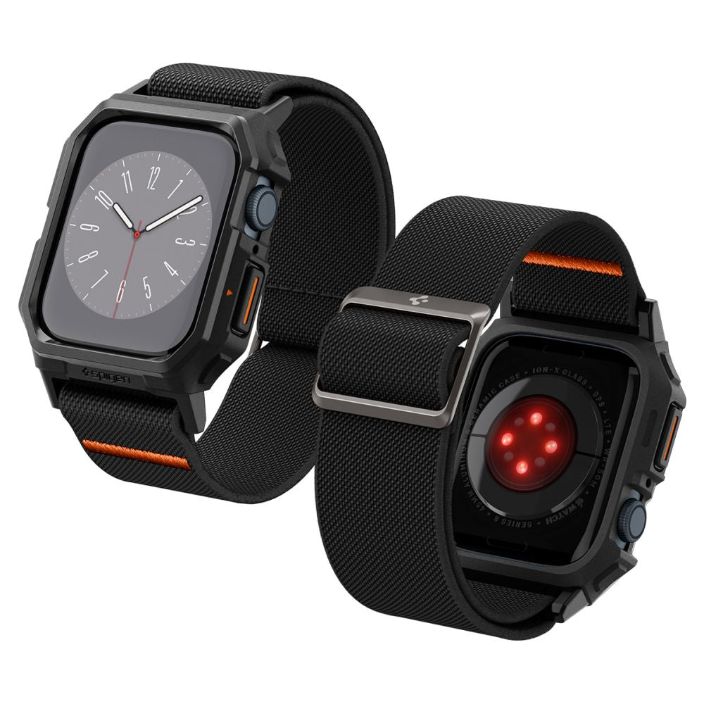 REMEN S MASKOM ZA APPLE WATCH 4 / 5 / 6 / 7 / 8 / 9 / SE 44 / 45 MM SPIGEN LITE FIT "PRO" MATTE BLACK