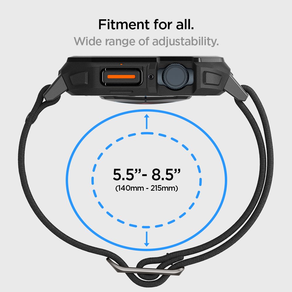 REMEN S MASKOM ZA APPLE WATCH 4 / 5 / 6 / 7 / 8 / 9 / SE 44 / 45 MM SPIGEN LITE FIT "PRO" MATTE BLACK