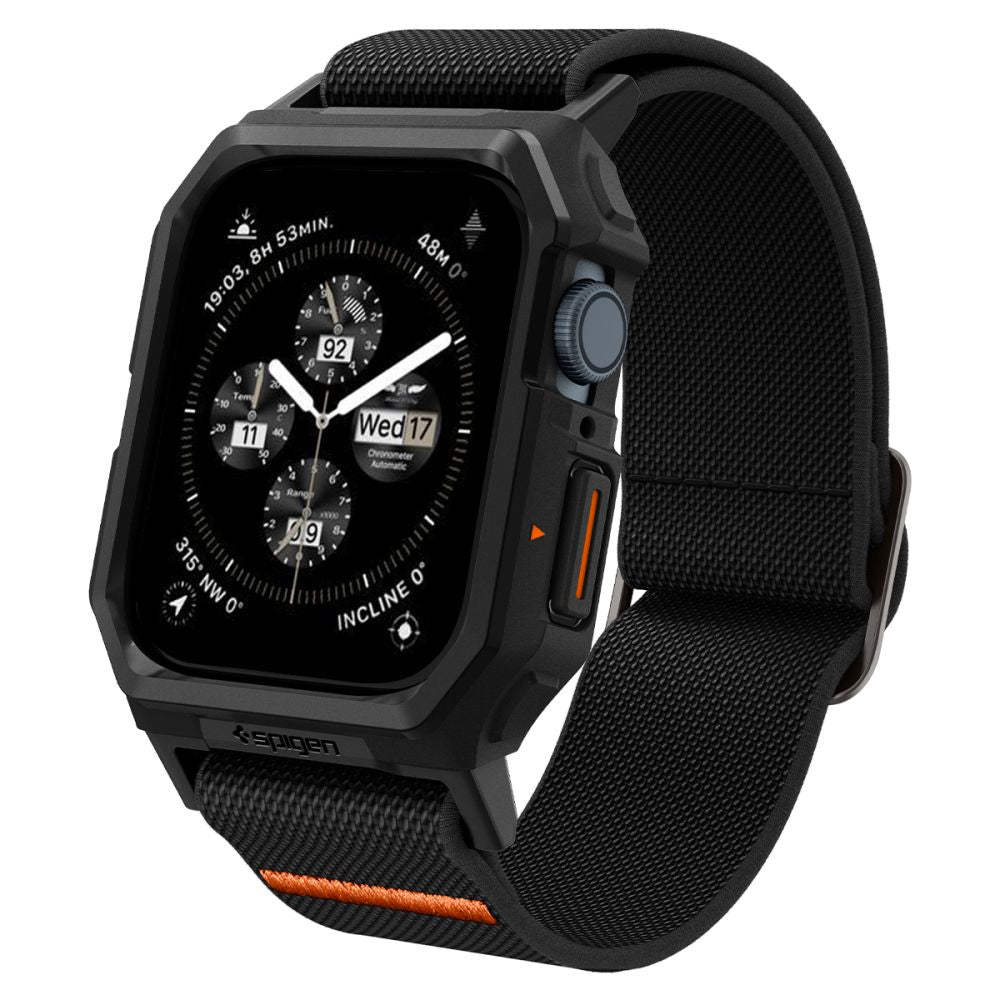 REMEN S MASKOM ZA APPLE WATCH 4 / 5 / 6 / 7 / 8 / 9 / SE 44 / 45 MM SPIGEN LITE FIT "PRO" MATTE BLACK