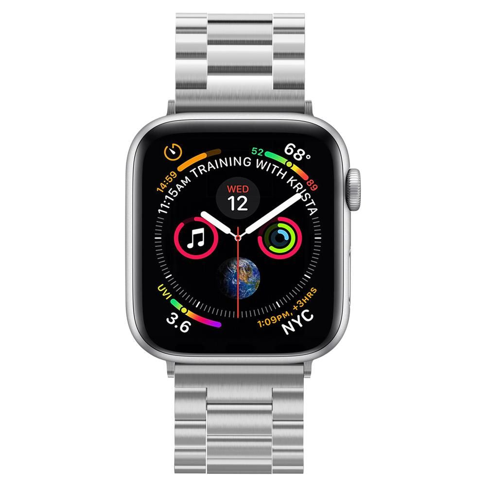 REMIENOK SPIGEN MODERN FIT BAND APPLE WATCH 6 / 7 / 8 / 9 / 10 / SE / ULTRA 1 / 2 (44 / 45 / 46 / 49 MM) SILVER