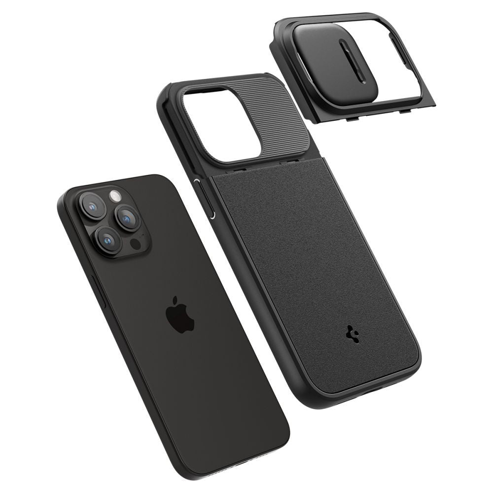 KRYT SPIGEN OPTIK ARMOR MAG MAGSAFE IPHONE 15 PRO BLACK