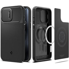 KRYT SPIGEN OPTIK ARMOR MAG MAGSAFE IPHONE 15 PRO BLACK