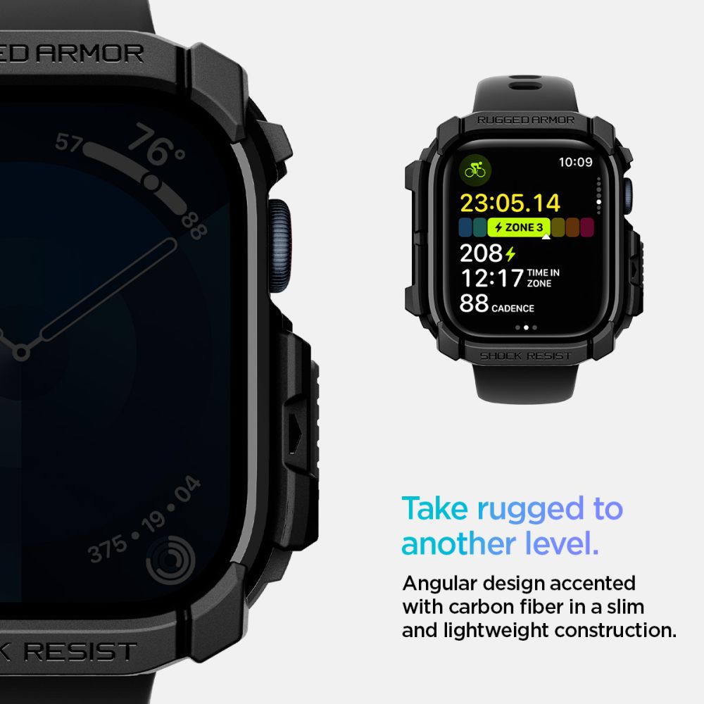 PUZDRO SPIGEN RUGGED ARMOR APPLE WATCH 10 (42 MM) MATTE BLACK