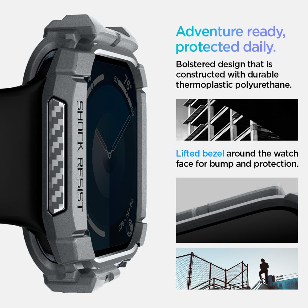 PUZDRO SPIGEN RUGGED ARMOR APPLE WATCH 10 (46 MM) DARK GREY