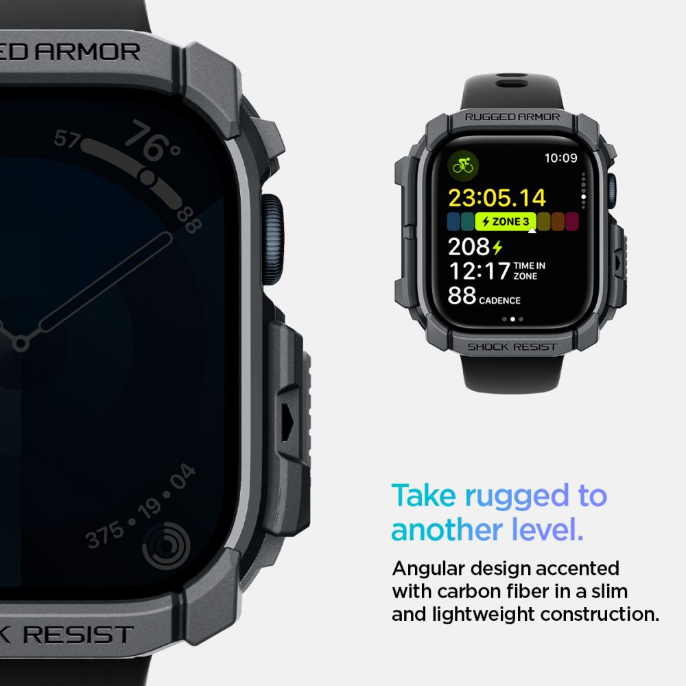 PUZDRO SPIGEN RUGGED ARMOR APPLE WATCH 10 (46 MM) DARK GREY