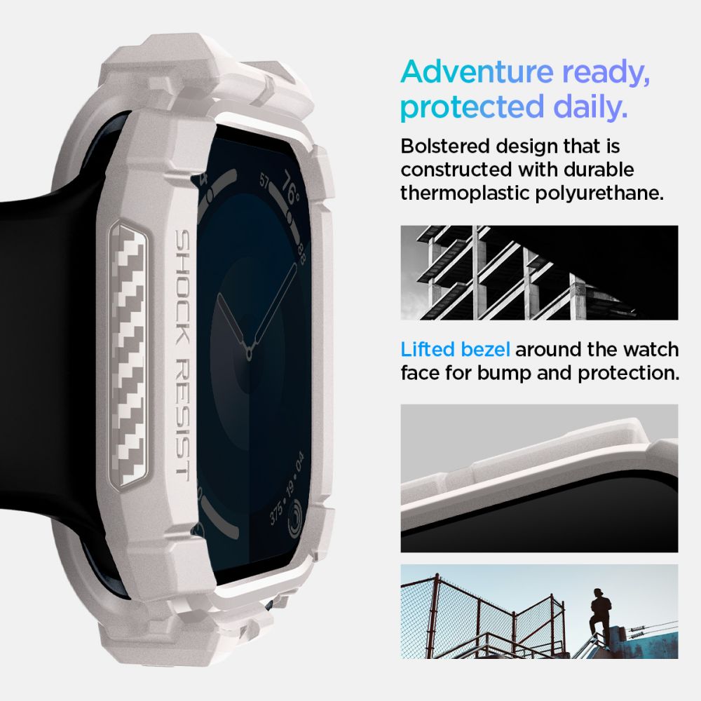 PUZDRO SPIGEN RUGGED ARMOR APPLE WATCH 10 (46 MM) DUNE BEIGE