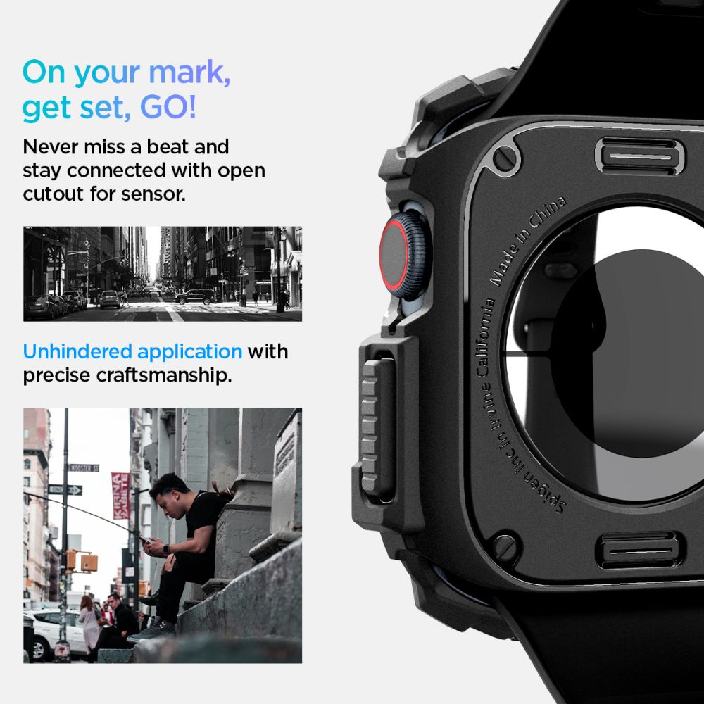 PUZDRO SPIGEN RUGGED ARMOR APPLE WATCH 10 (46 MM) MATTE BLACK