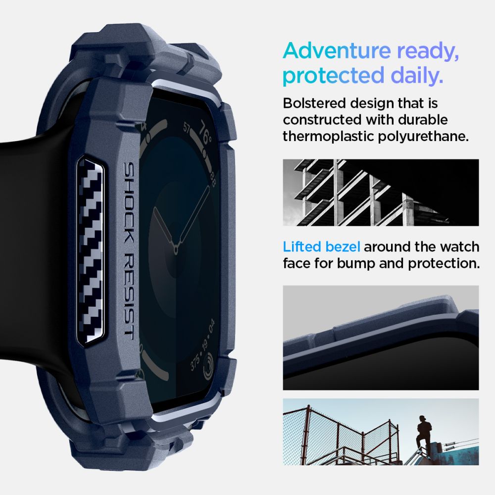 PUZDRO SPIGEN RUGGED ARMOR APPLE WATCH 10 (46 MM) NAVY BLUE