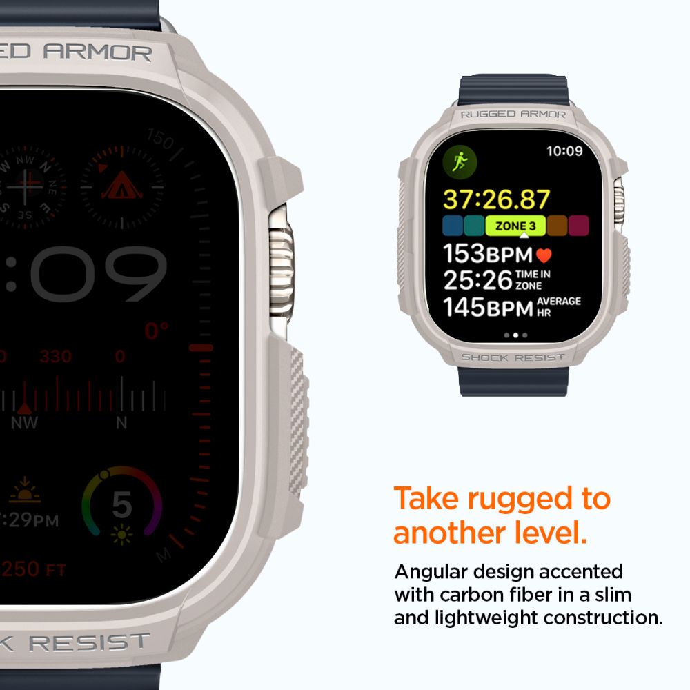 OCHRANNÉ PUZDRO NA APPLE WATCH ULTRA 49 MM SPIGEN RUGGED ARMOR DUNE BEIGE