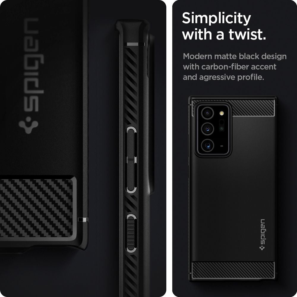  SPIGEN RUGGED ARMOR GALAXY NOTE 20 ULTRA MATTE BLACK
