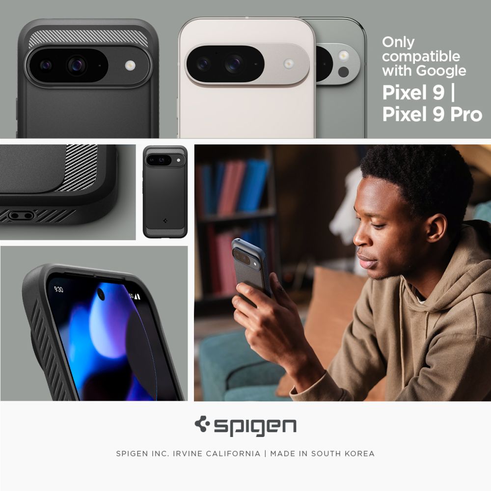  ZA GOOGLE PIXEL 9 / 9 PRO SPIGEN RUGGED ARMOR MATTE BLACK