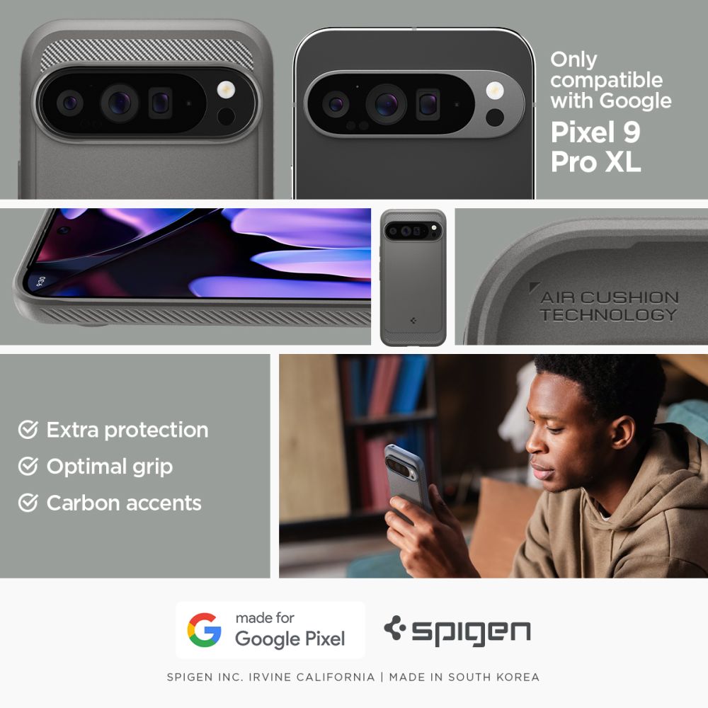  ZA GOOGLE PIXEL 9 PRO XL SPIGEN RUGGED ARMOR MARMOR SIVA