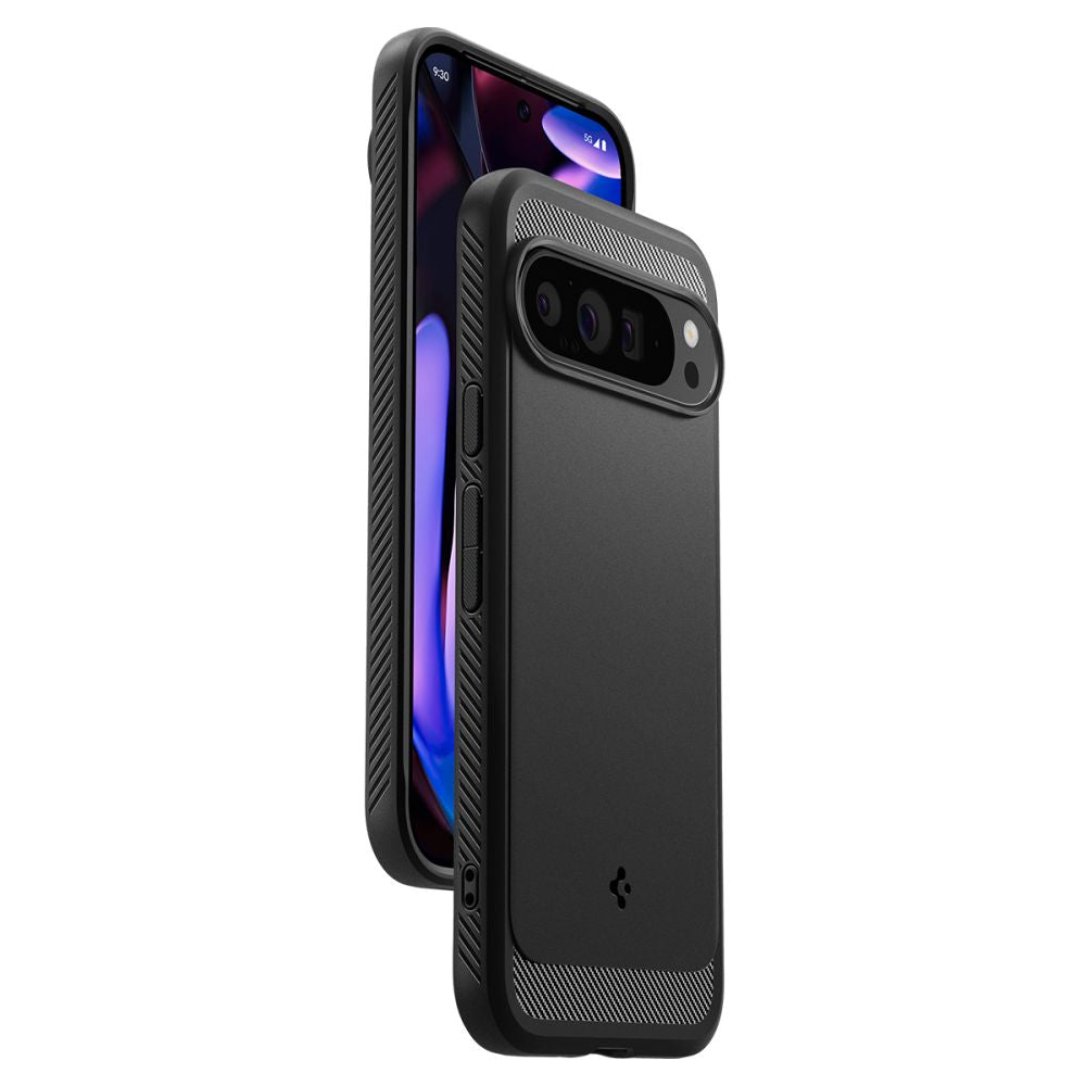 KRYT NA GOOGLE PIXEL 9 PRO XL SPIGEN RUGGED ARMOR  MATTE BLACK