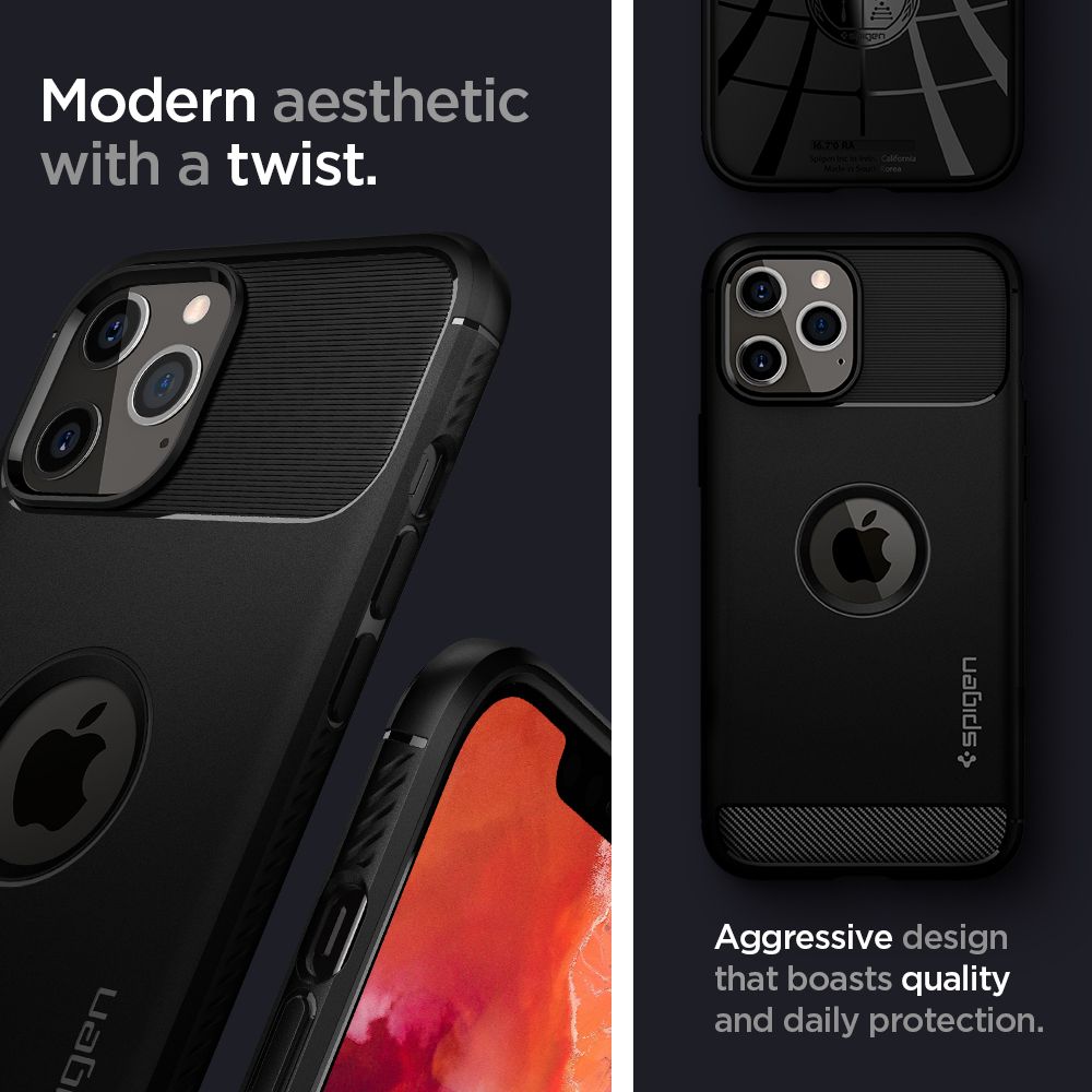  SPIGEN RUGGED ARMOR IPHONE 12/12 PRO MATTE BLACK