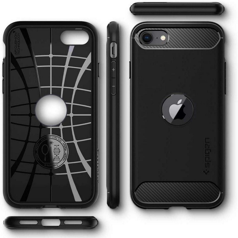 KRYT SPIGEN RUGGED ARMOR IPHONE SE 2020 / SE 2022  BLACK