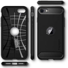 KRYT SPIGEN RUGGED ARMOR IPHONE SE 2020 / SE 2022  BLACK
