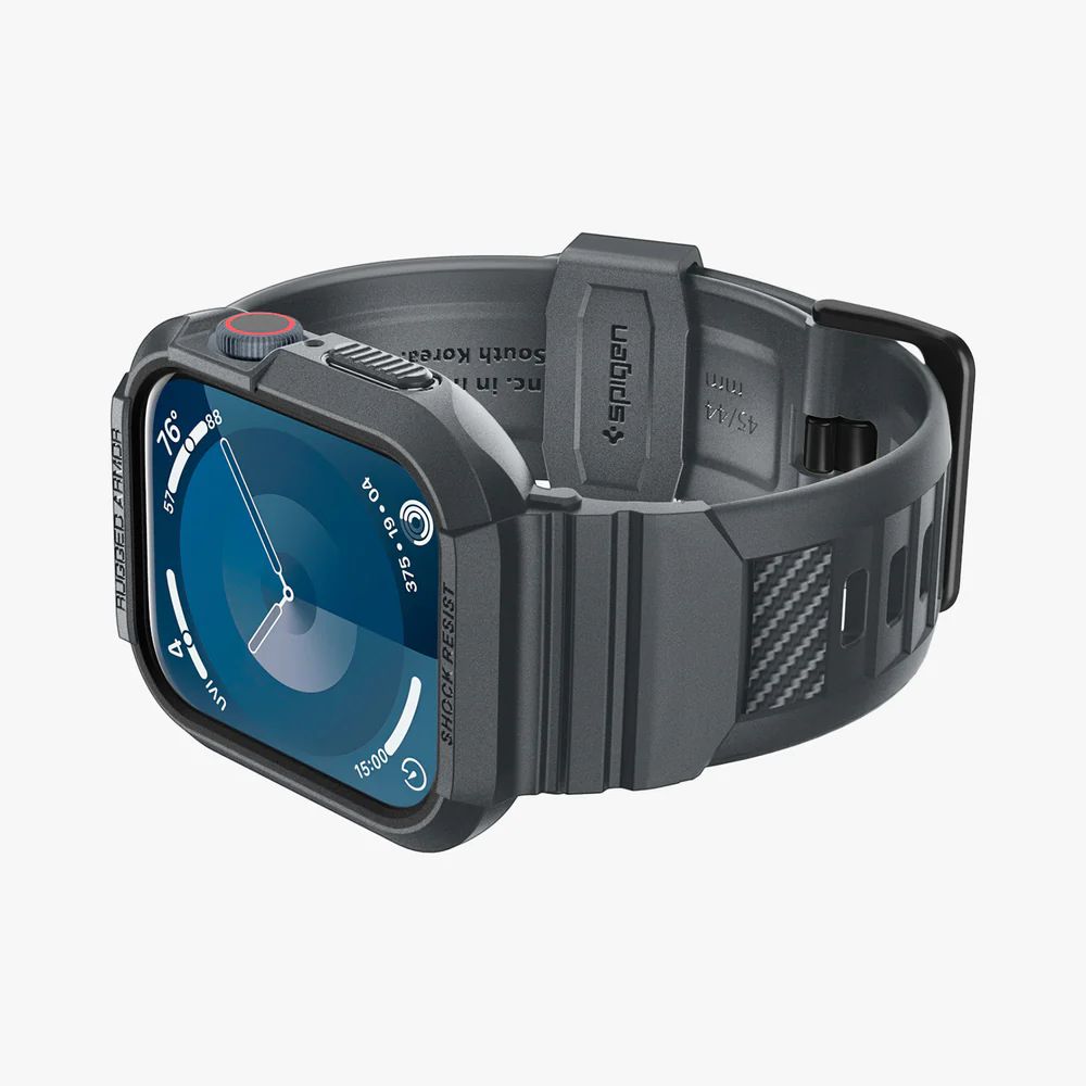 REMIENOK SPIGEN RUGGED ARMOR ”PRO” APPLE WATCH 4 / 5 / 6 / 7 / 8 / 9 / SE (44 / 45 MM) DARK GREY
