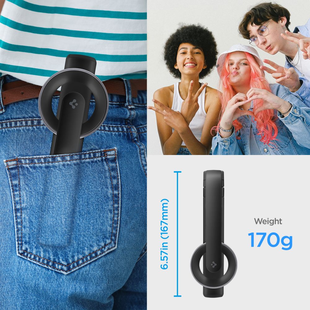 SPIGEN S571W MAGSAFE BLUETOOTH SELFIE STICK TRIPOD CRNA 