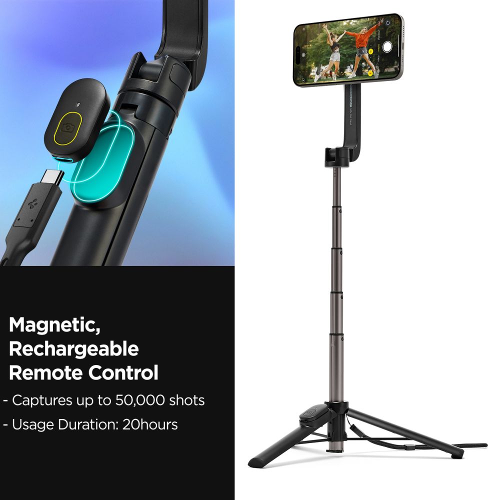SPIGEN S571W MAGSAFE BLUETOOTH SELFIE STICK TRIPOD CRNA 