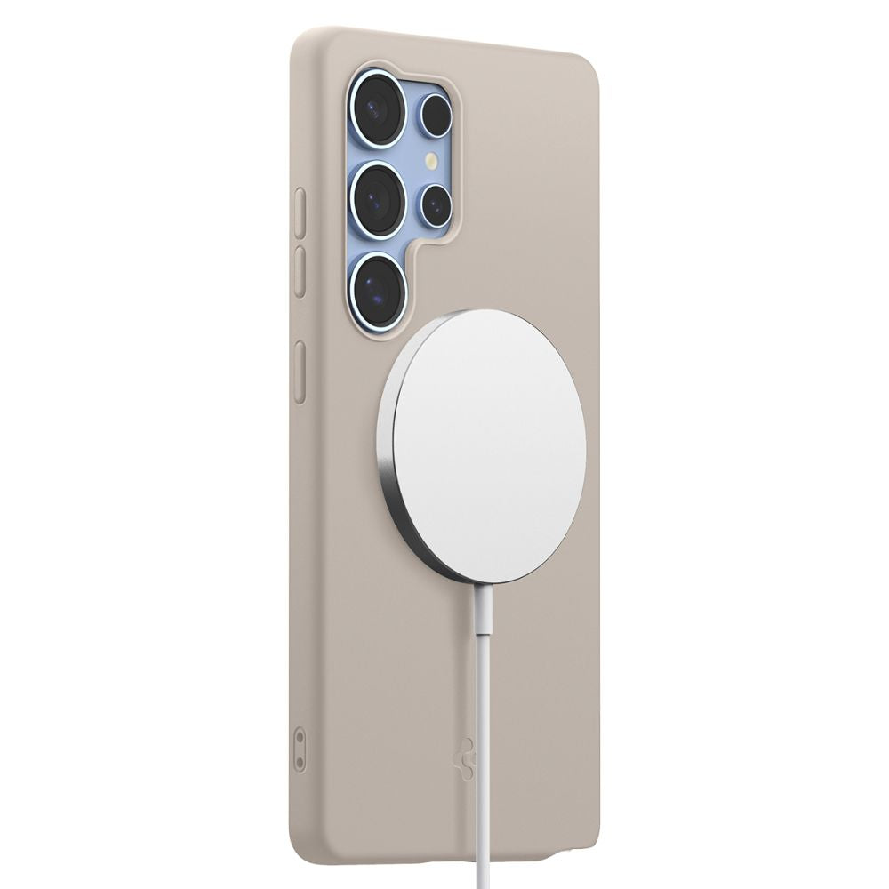 KRYT SPIGEN SILICONE FIT MAG MAGSAFE GALAXY S25 ULTRA NATURAL TITANIUM