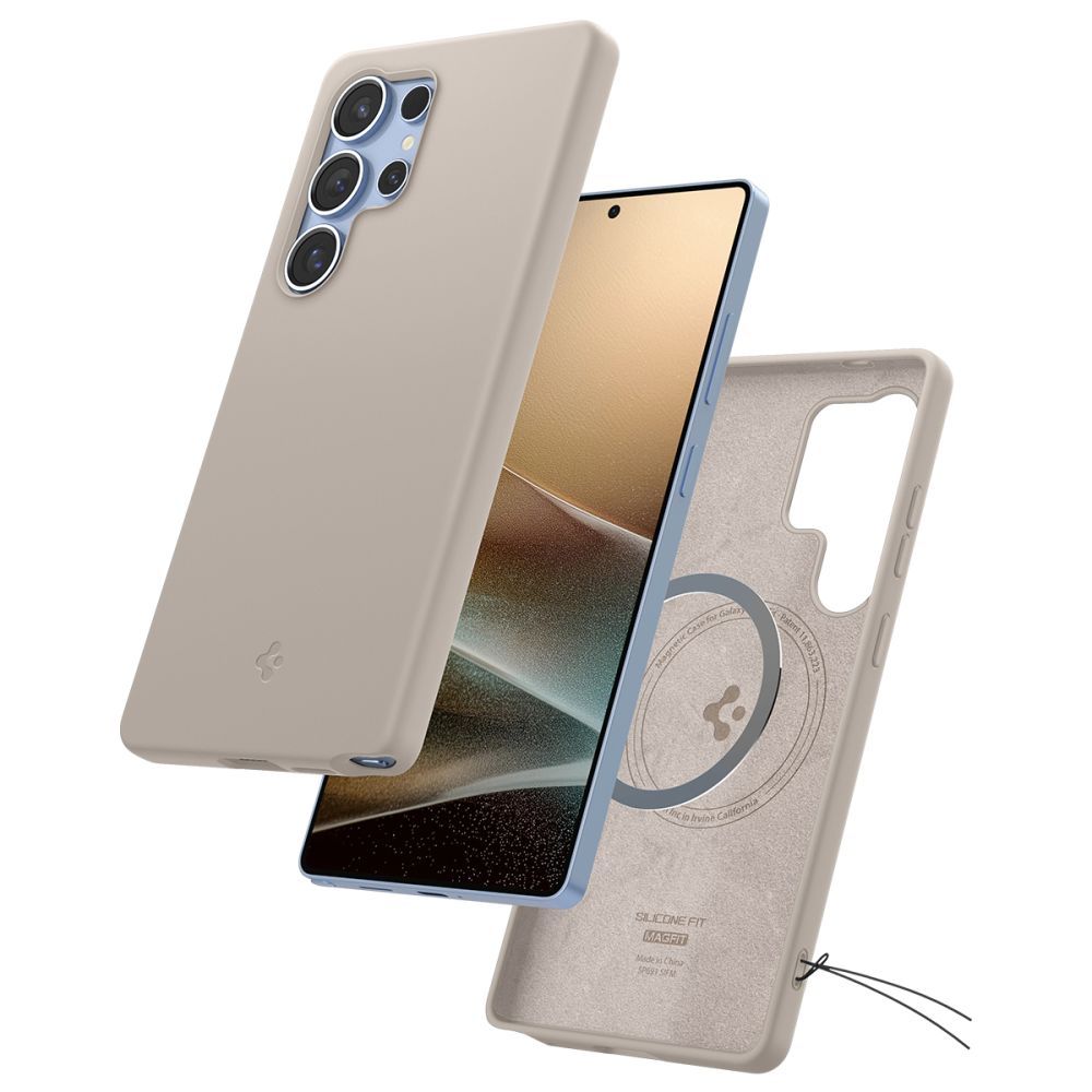 KRYT SPIGEN SILICONE FIT MAG MAGSAFE GALAXY S25 ULTRA NATURAL TITANIUM