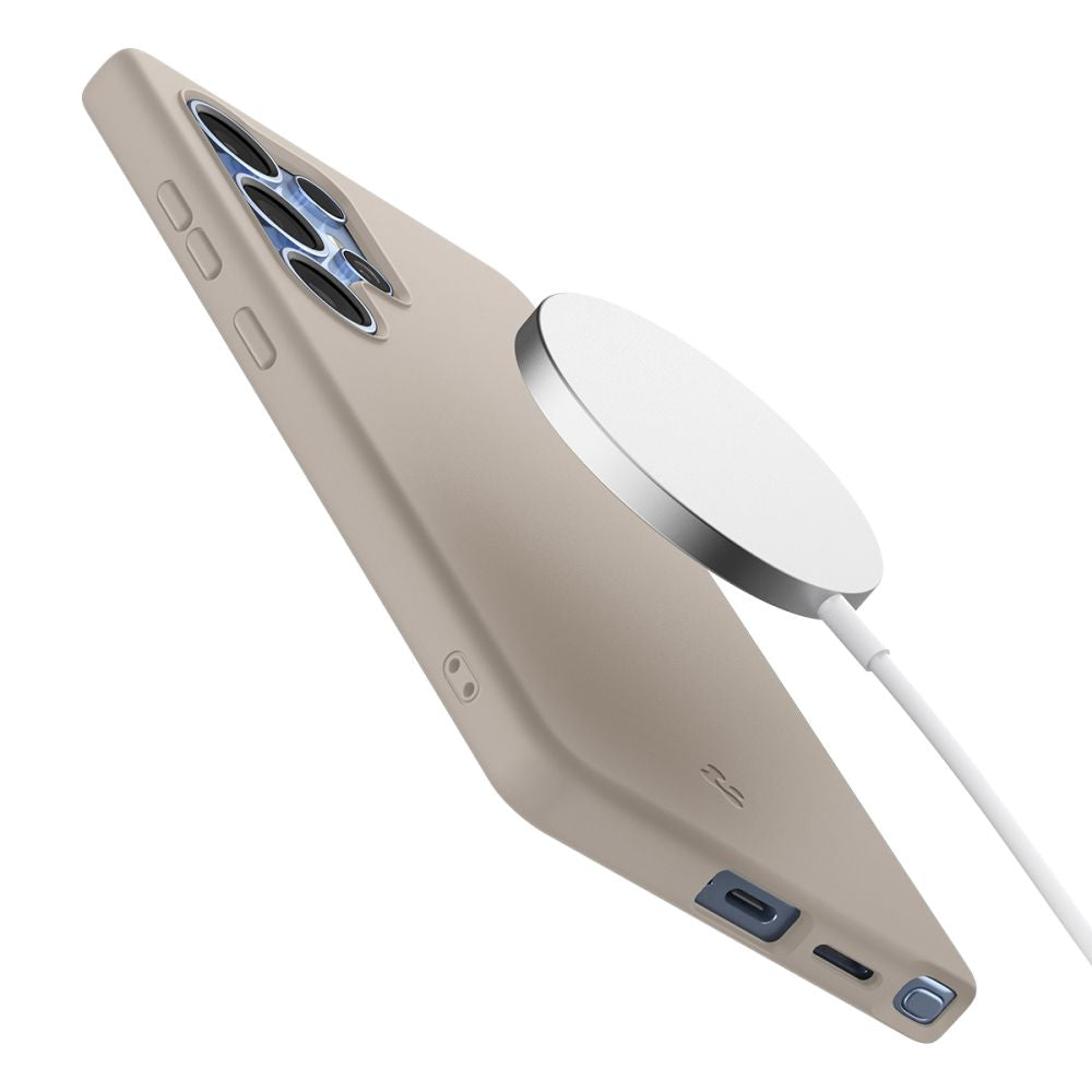 KRYT SPIGEN SILICONE FIT MAG MAGSAFE GALAXY S25 ULTRA NATURAL TITANIUM
