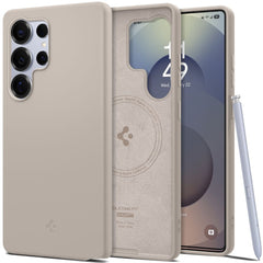 KRYT SPIGEN SILICONE FIT MAG MAGSAFE GALAXY S25 ULTRA NATURAL TITANIUM