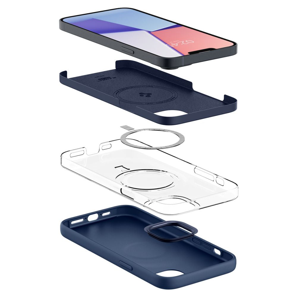  SPIGEN SILIKONSKA FIT MAG MAGSAFE IPHONE 14 PLUS TAMNO PLAVA