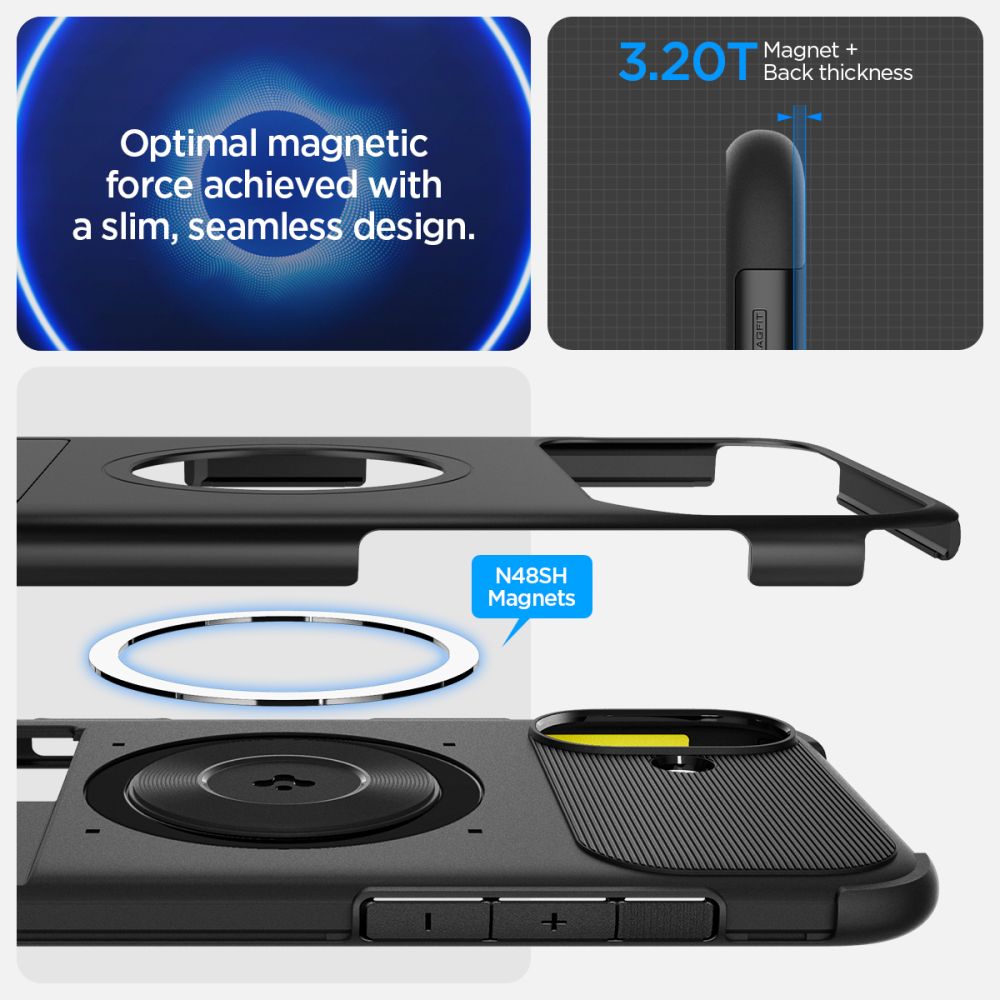  SPIGEN SLIM ARMOR MAG MAGSAFE IPHONE 16 CRNA