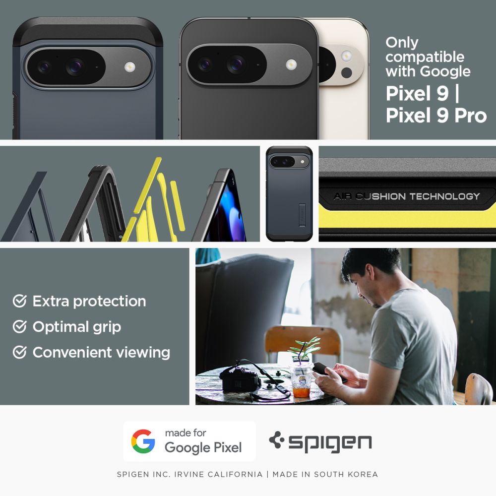  SPIGEN TOUGH ARMOR GOOGLE PIXEL 9 / 9 PRO METAL SLATE
