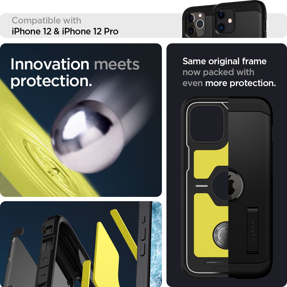  SPIGEN TOUGH ARMOR IPHONE 12/12 PRO CRNA