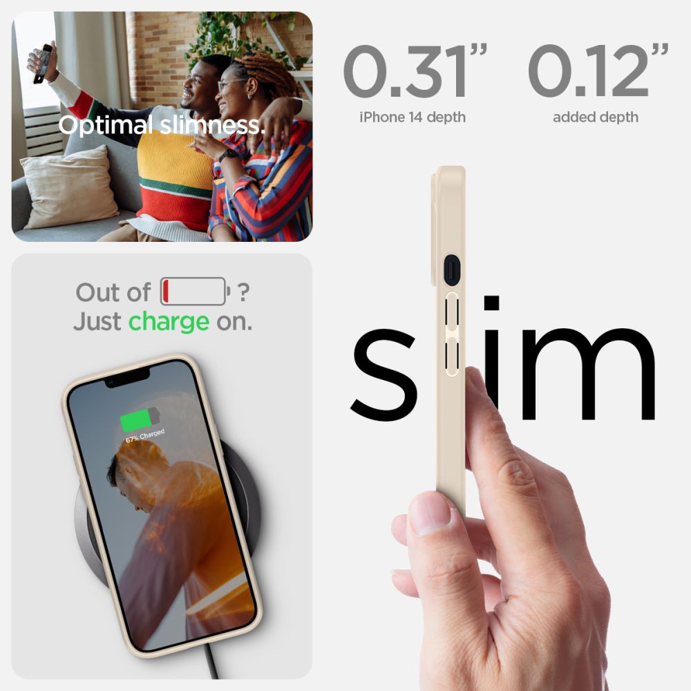 KRYT SPIGEN ULTRA HYBRID IPHONE 14 PLUS SAND BEIGE