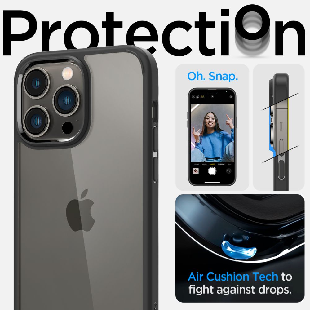 KRYT SPIGEN ULTRA HYBRID IPHONE 14 PRO MAX MATTE BLACK