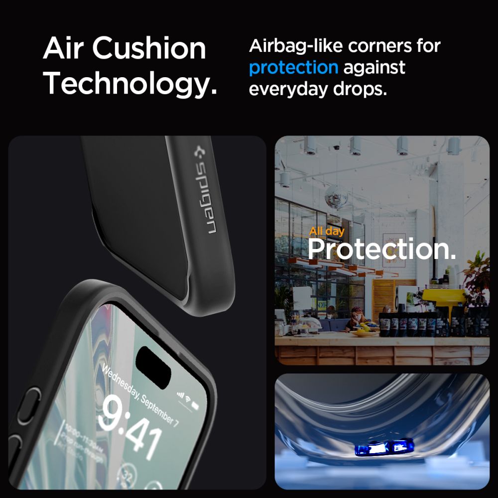 KRYT SPIGEN ULTRA HYBRID IPHONE 15 PRO FROST BLACK