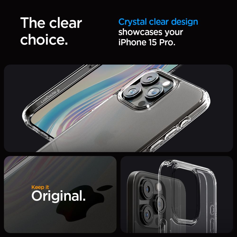 KRYT SPIGEN ULTRA HYBRID IPHONE 15 PRO FROST CLEAR
