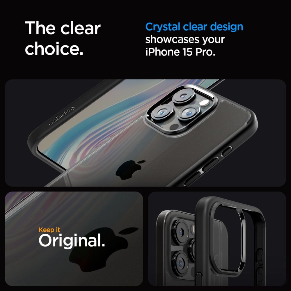 KRYT SPIGEN ULTRA HYBRID IPHONE 15 PRO MATTE BLACK